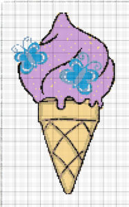 схема вышивки мороженого крестом