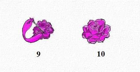 как вышить розу лентами
