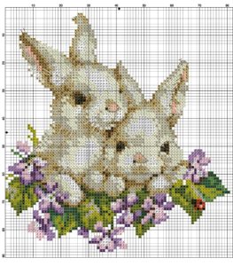 Дизайн вышивки пасхального кролика